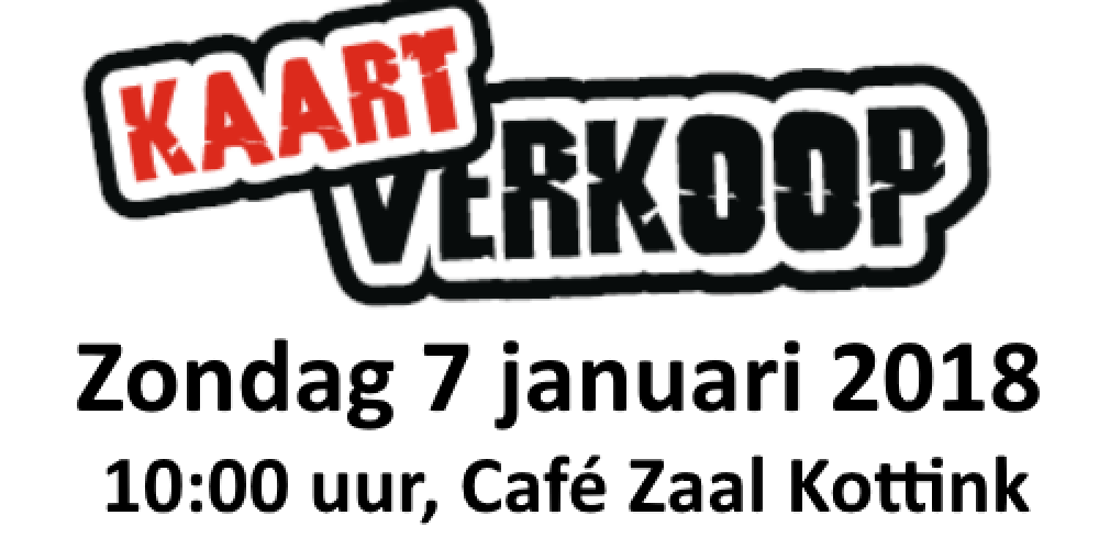 Verkoop gala kaarten vanaf 7 Januari!